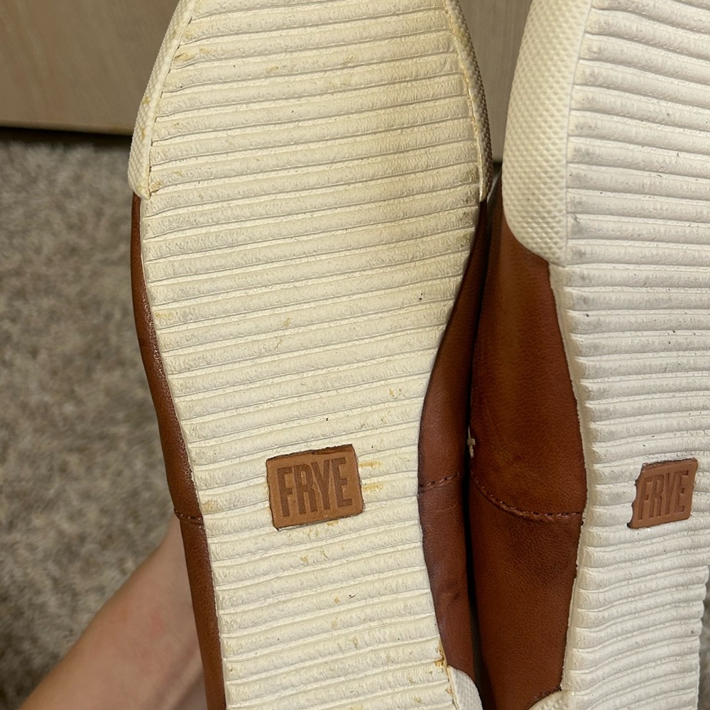 Frye Melanie Women Slip-on Shoes Cognac Antique Soft Vintage Leather Loafers 8 - Picture 11 of 12